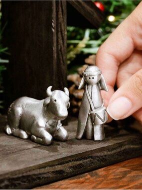 Lisa Leonard Pewter Little Drummer Boy and Ox